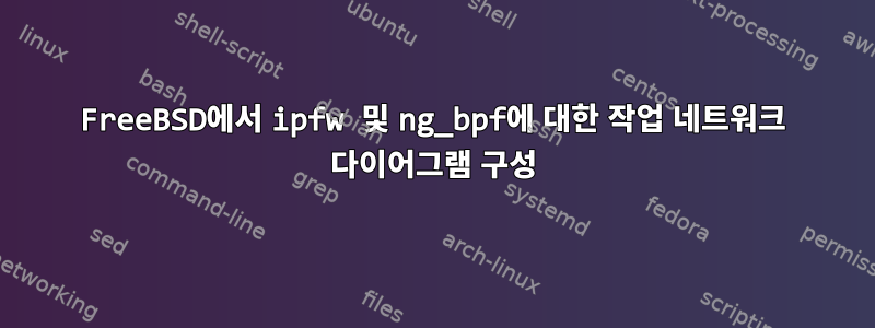 FreeBSD에서 ipfw 및 ng_bpf에 대한 작업 네트워크 다이어그램 구성