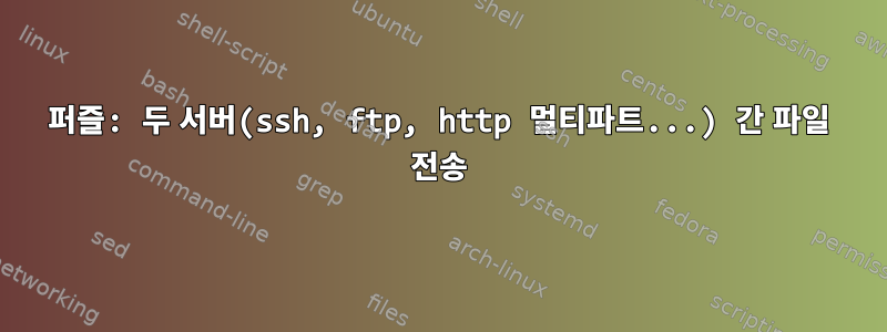 퍼즐: 두 서버(ssh, ftp, http 멀티파트...) 간 파일 전송