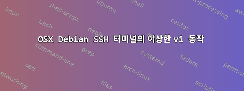 OSX Debian SSH 터미널의 이상한 vi 동작