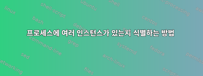 프로세스에 여러 인스턴스가 있는지 식별하는 방법