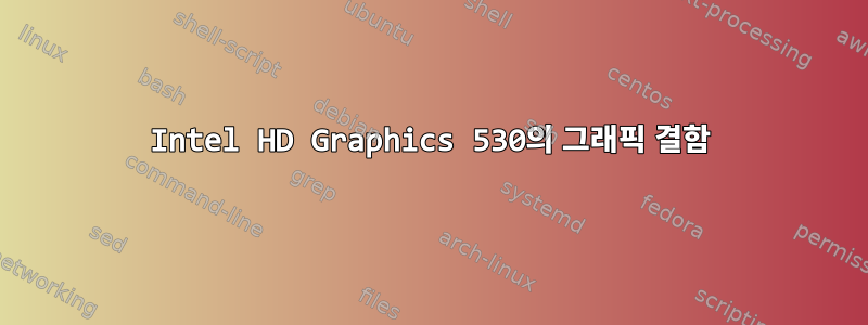 Intel HD Graphics 530의 그래픽 결함