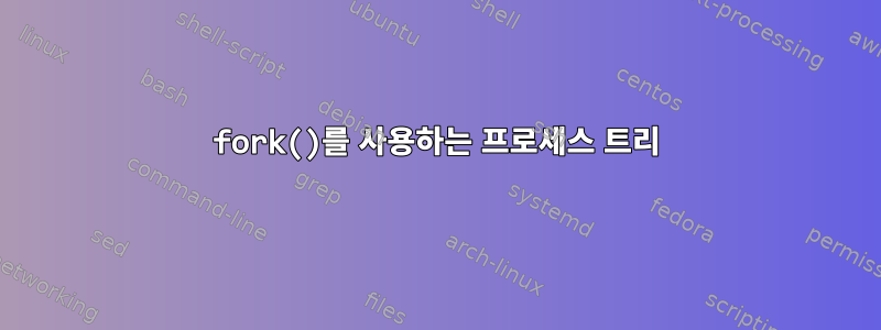 fork()를 사용하는 프로세스 트리