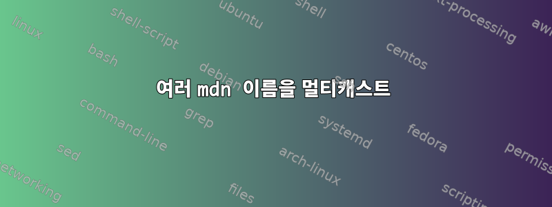 여러 mdn 이름을 멀티캐스트