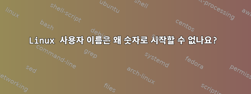 Linux 사용자 이름은 왜 숫자로 시작할 수 없나요?