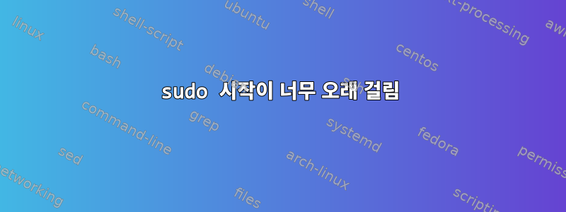 sudo 시작이 너무 오래 걸림