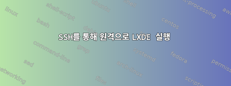 SSH를 통해 원격으로 LXDE 실행