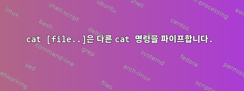 cat [file..]은 다른 cat 명령을 파이프합니다.