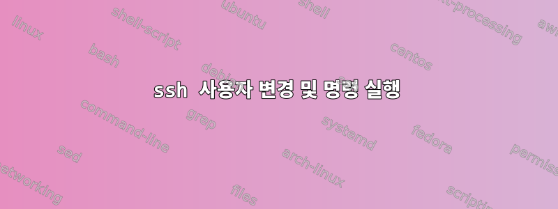 ssh 사용자 변경 및 명령 실행