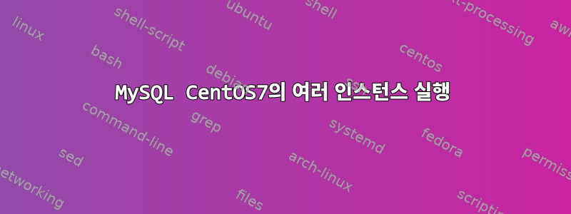 MySQL CentOS7의 여러 인스턴스 실행