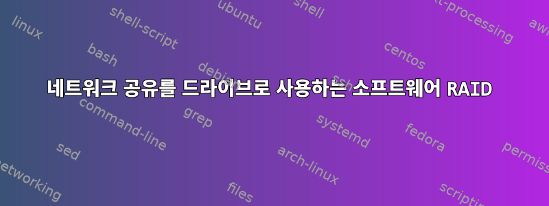 네트워크 공유를 드라이브로 사용하는 소프트웨어 RAID