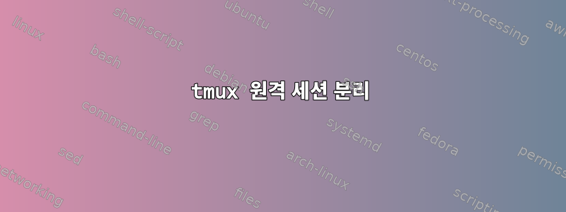 tmux 원격 세션 분리