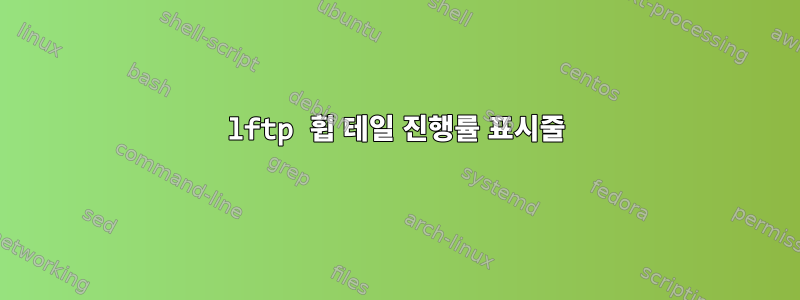 lftp 휩 테일 진행률 표시줄