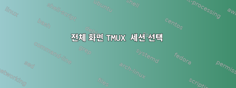 전체 화면 TMUX 세션 선택