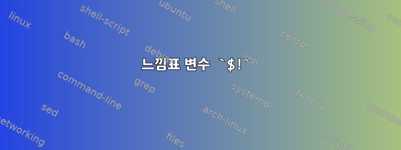 느낌표 변수 `$!`