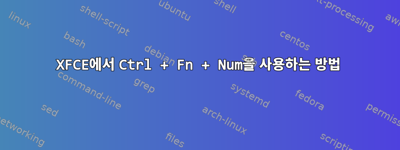 XFCE에서 Ctrl + Fn + Num을 사용하는 방법