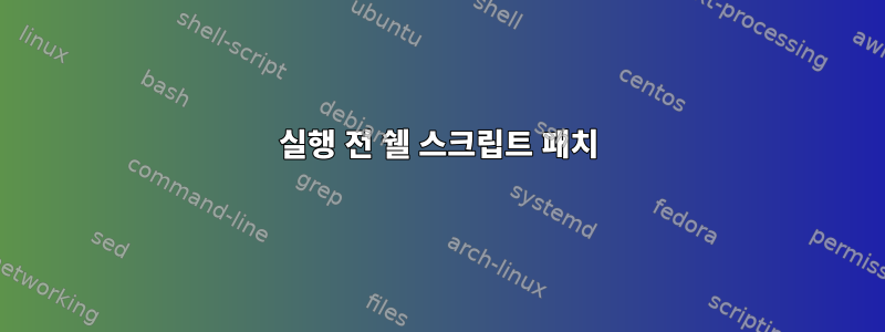 실행 전 쉘 스크립트 패치