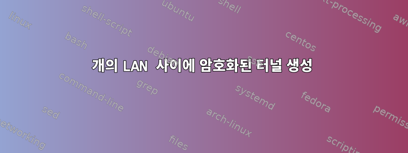 2개의 LAN 사이에 암호화된 터널 생성