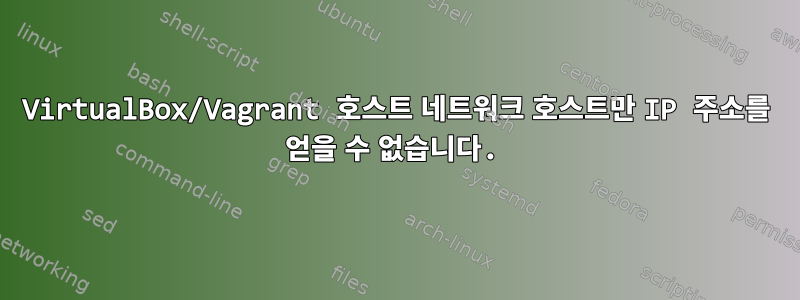 VirtualBox/Vagrant 호스트 네트워크 호스트만 IP 주소를 얻을 수 없습니다.