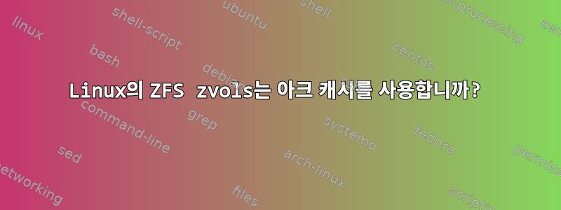 Linux의 ZFS zvols는 아크 캐시를 사용합니까?