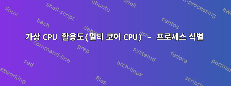 가상 CPU 활용도(멀티 코어 CPU) - 프로세스 식별