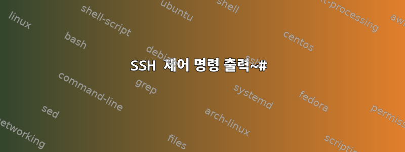 SSH 제어 명령 출력~#