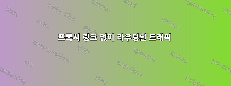 프록시 링크 없이 라우팅된 트래픽