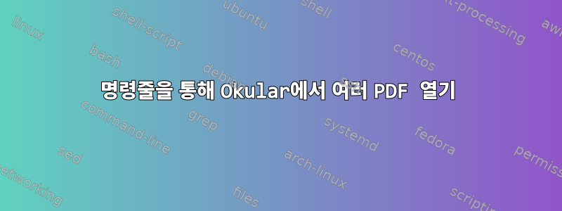 명령줄을 통해 Okular에서 여러 PDF 열기