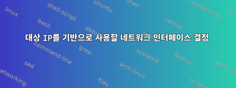 대상 IP를 기반으로 사용할 네트워크 인터페이스 결정