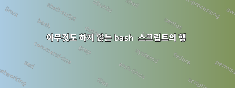 아무것도 하지 않는 bash 스크립트의 행