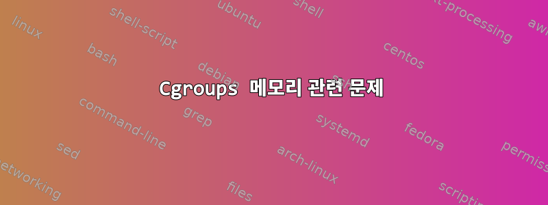 Cgroups 메모리 관련 문제