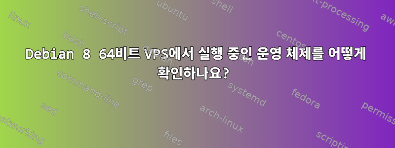 Debian 8 64비트 VPS에서 실행 중인 운영 체제를 어떻게 확인하나요?