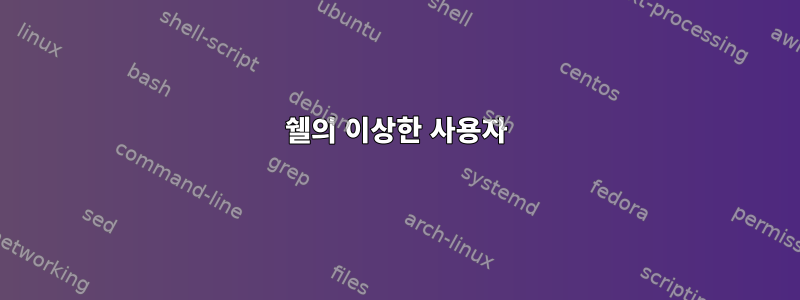 쉘의 이상한 사용자