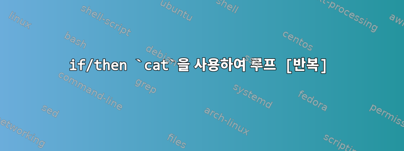 if/then `cat`을 사용하여 루프 [반복]