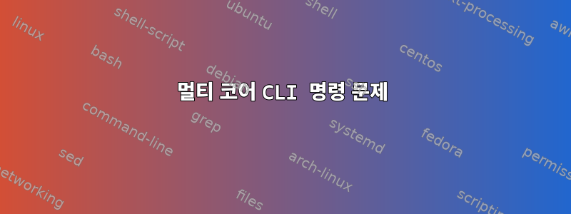 멀티 코어 CLI 명령 문제