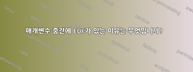 매개변수 중간에 EOF가 있는 이유는 무엇입니까?