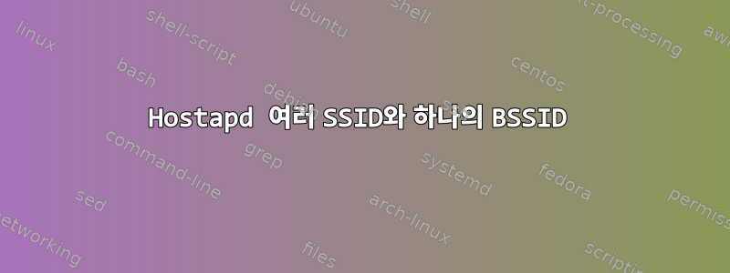 Hostapd 여러 SSID와 하나의 BSSID