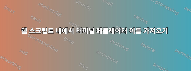 쉘 스크립트 내에서 터미널 에뮬레이터 이름 가져오기