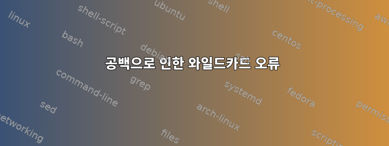 공백으로 인한 와일드카드 오류