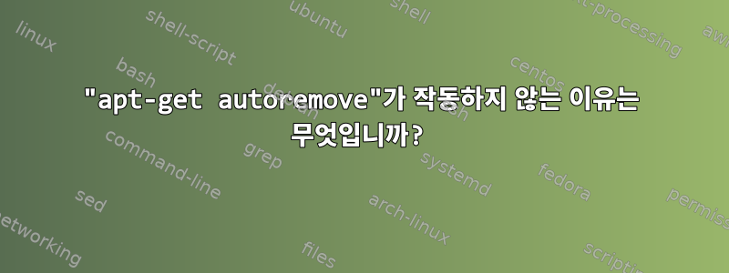 "apt-get autoremove"가 작동하지 않는 이유는 무엇입니까?