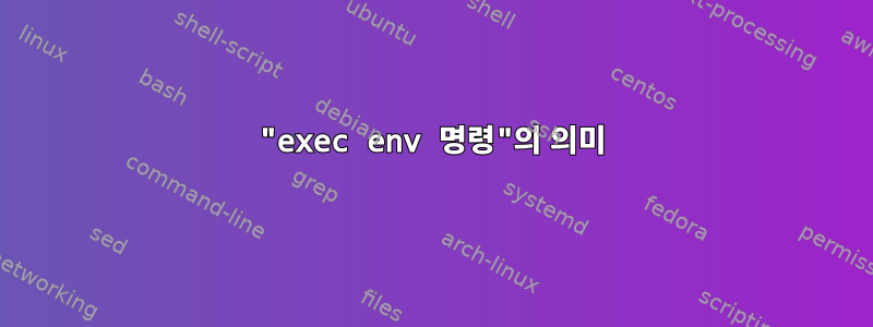 "exec env 명령"의 의미