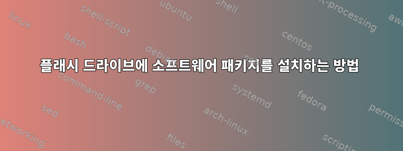 플래시 드라이브에 소프트웨어 패키지를 설치하는 방법