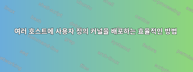 여러 호스트에 사용자 정의 커널을 배포하는 효율적인 방법