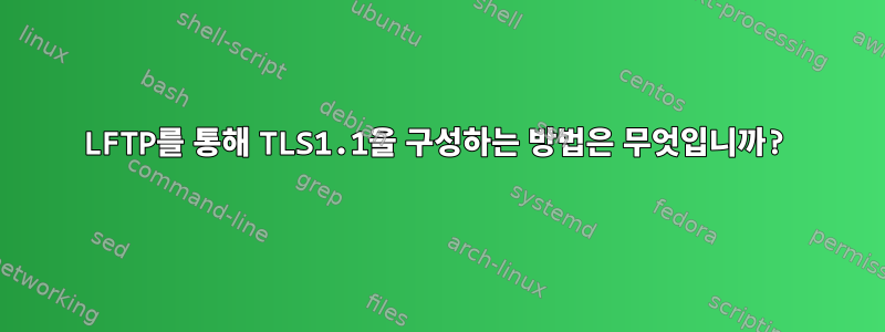 LFTP를 통해 TLS1.1을 구성하는 방법은 무엇입니까?