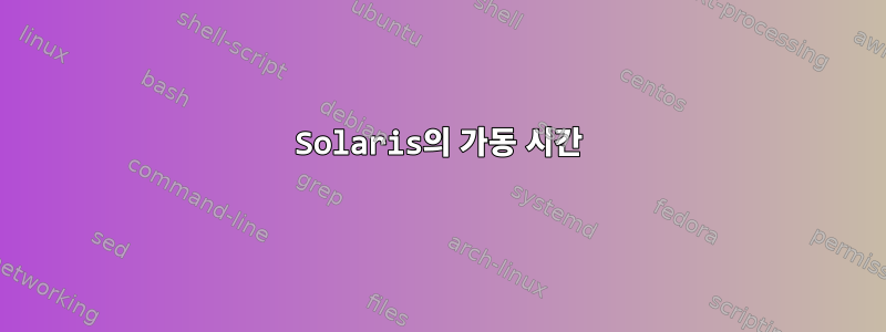 Solaris의 가동 시간