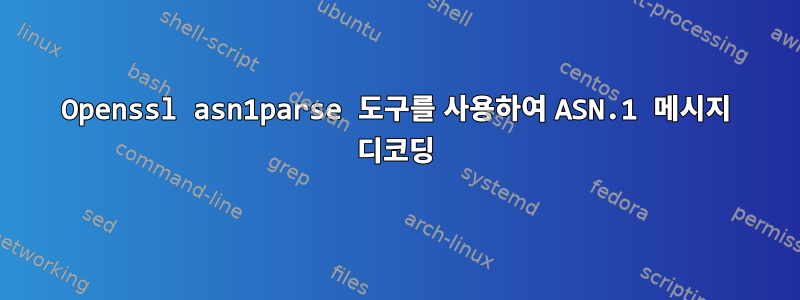 Openssl asn1parse 도구를 사용하여 ASN.1 메시지 디코딩