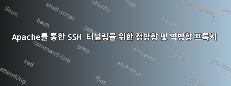 Apache를 통한 SSH 터널링을 위한 정방향 및 역방향 프록시