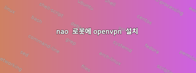 nao 로봇에 openvpn 설치