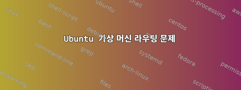 Ubuntu 가상 머신 라우팅 문제