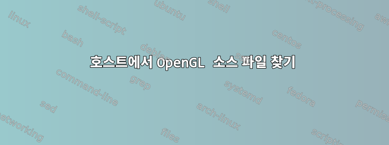 호스트에서 OpenGL 소스 파일 찾기