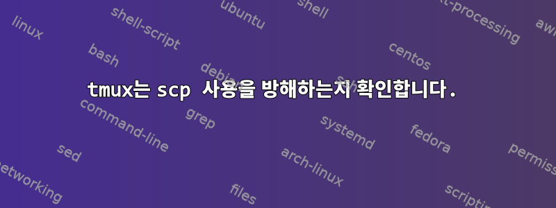 tmux는 scp 사용을 방해하는지 확인합니다.